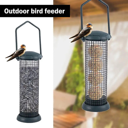 Hanging Bird Suet Feeder - Grease Ball Rack & Outdoor Food Dispenser for Small Wild Birds Feeding Station