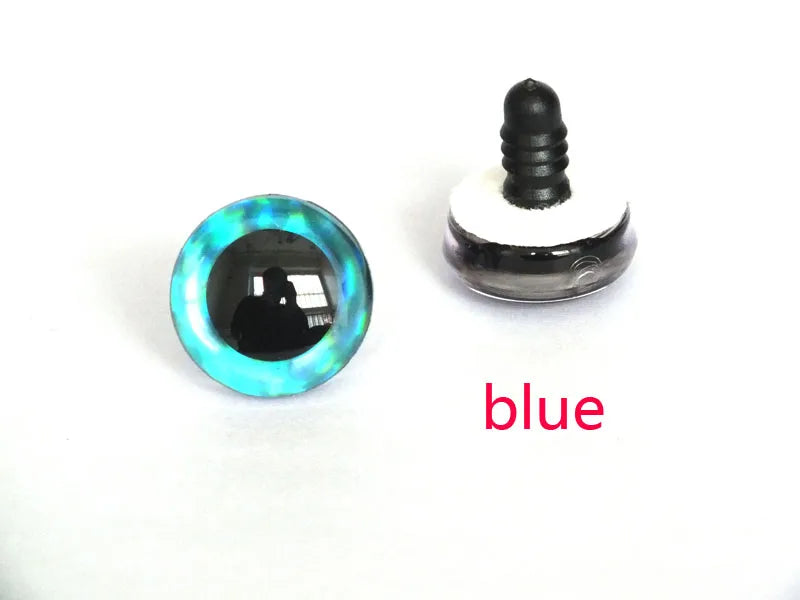 20PCS 3D Colorful Trapezoid Doll Eyes — 12 Colors, Sizes 9mm–35mm for DIY Crafting & Toy Making