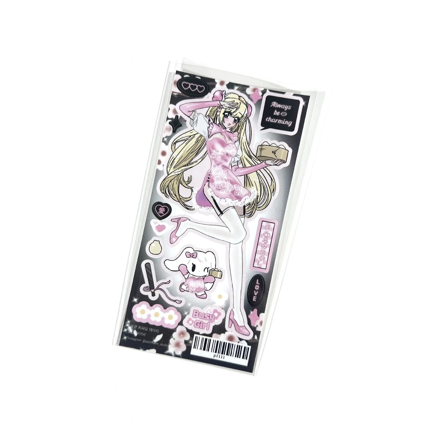 Cute Cartoon Angel & Demon Girl Stickers – DIY Scrapbook, Planner & Diary Decorative Stickers