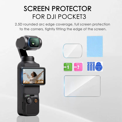 9H HD Tempered Glass Screen Protector for DJI OSMO Pocket 3 – Gimbal Camera Lens Protection Accessory