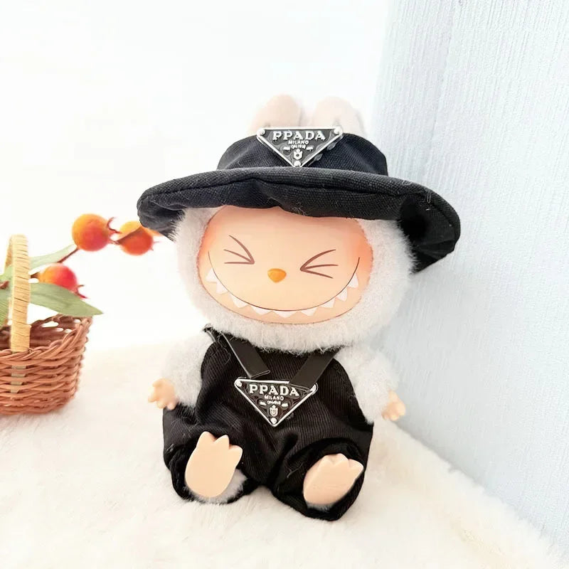 Anime Labubu Doll Clothes — Fashion Overalls for Labubu Idol V1/V2, 15/17cm Plush Doll Clothing Accessories, In Stock