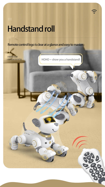 Funny RC Robot Dog – Programmable Electronic Stunt Dog with Voice Command, Touch Sensor & Music, Toy Gift for Kids