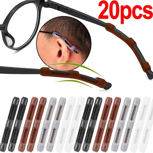 10/20pcs Anti-Slip Silicone Glasses Sleeve – Ear Hook & Frame Brackets for Secure Fit