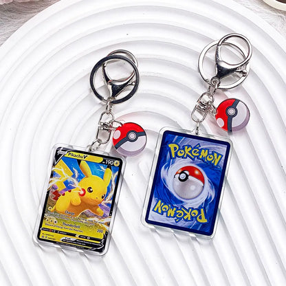 Pokemon Acrylic Keychain Charms - Pikachu Bulbasaur Jigglypuff Bag Pendant Backpack Accessories Gift