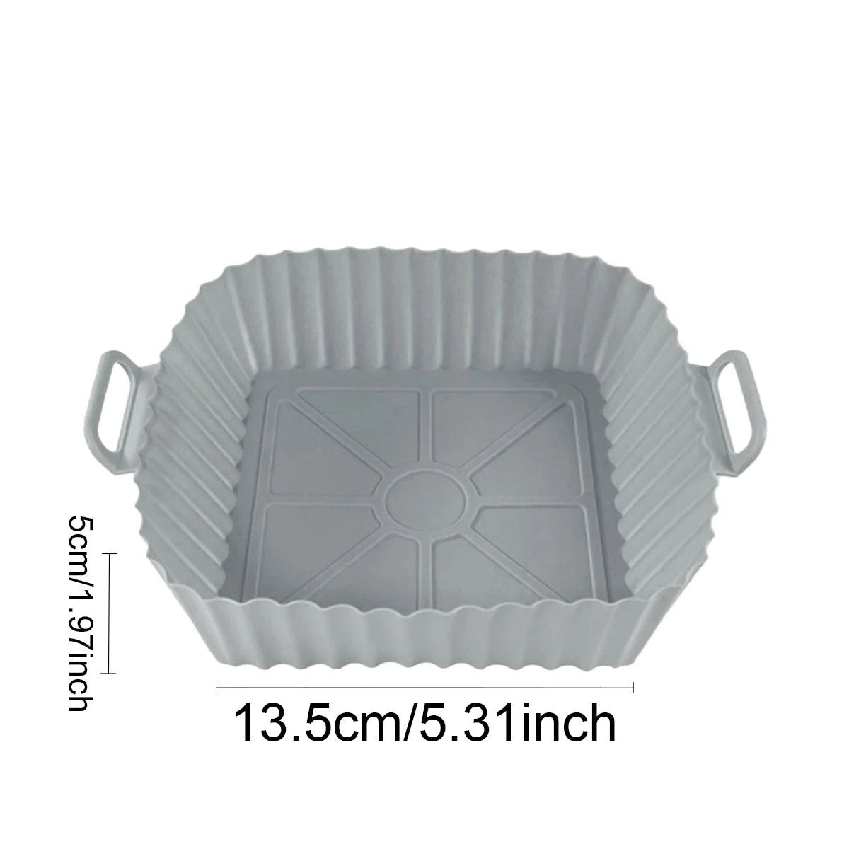 Reusable Silicone Air Fryer Liner Basket with Non-Stick Baking Tray & Pizza Pan for Kitchen Cooking