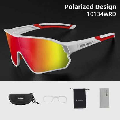 ROCKBROS Polarized Sports Sunglasses — UV400 Cycling Glasses for Outdoor Hiking, Golf & Camping