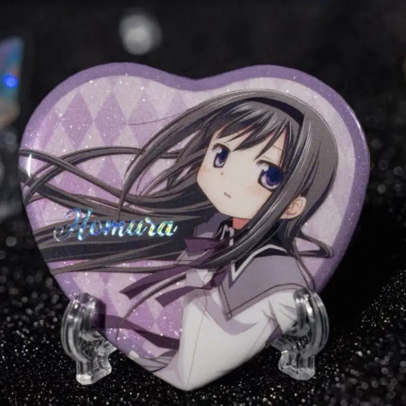 Madoka Magica Anime Cosplay Brooch - Metal Heart Backpack Pin Badge