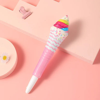 Kawaii Squishy Gel Pens – Cute Animal and Fruit-Shaped Stress Relief Pens for School and Office Supplies