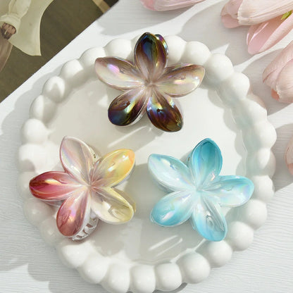 18Pcs Egg Flower Hair Clips | Gradient Candy Color Flowers, Shark Clips for Daily Ponytail Styling