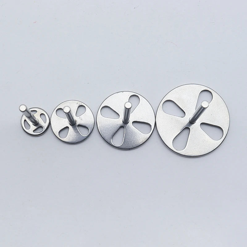 Stainless Steel Sanding Paper Discs for Nail Drills – Round Metal Disk Accessories in Sizes 10mm to 35mm