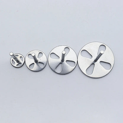 Stainless Steel Sanding Paper Discs for Nail Drills – Round Metal Disk Accessories in Sizes 10mm to 35mm