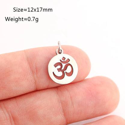5PCS Animal Claw Charms Set – Stainless Steel Cat, Elephant, Hummingbird & Yoga DIY Pendants for Necklaces & Earrings