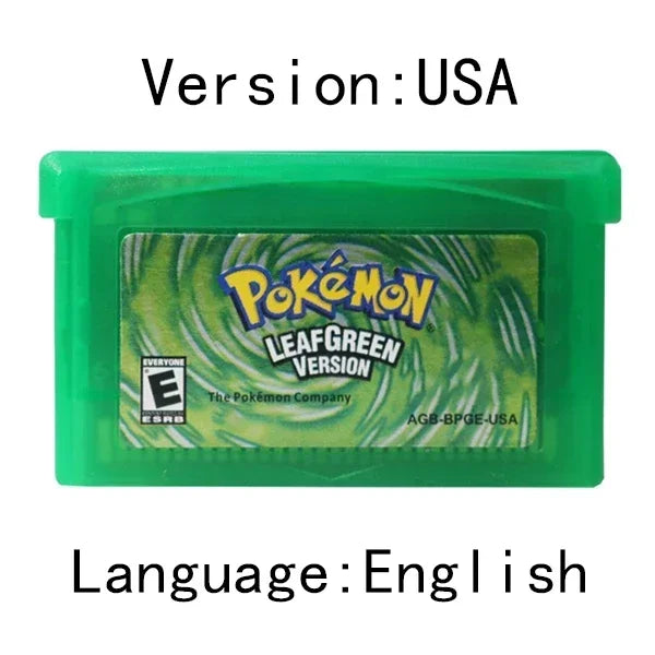 GBA Pokémon Game Cartridge – Emerald, FireRed, LeafGreen, Ruby & Sapphire USA Version for GBA/NDS