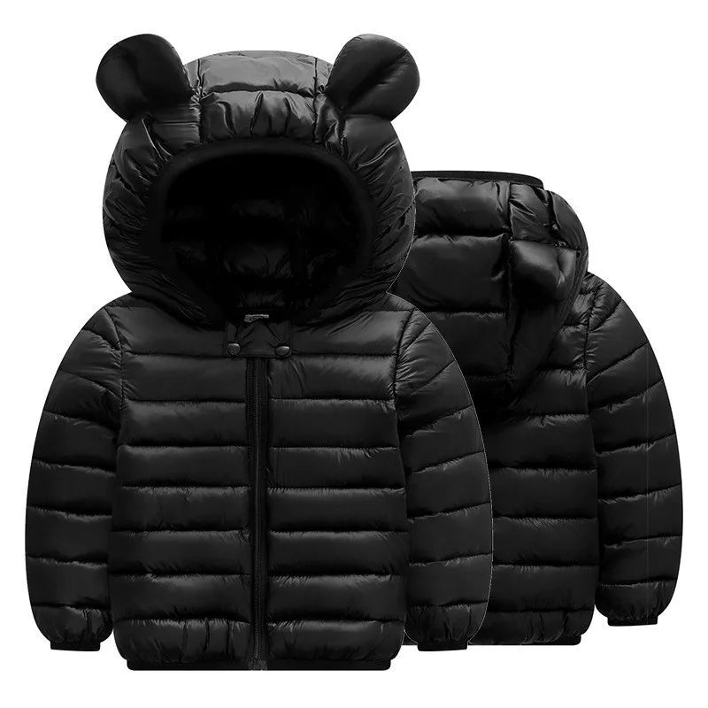 Baby Lightweight Hooded Down Jacket – Warm Zipper Coat for Boys & Girls (0-5 Years), Winter Outerwear Gift