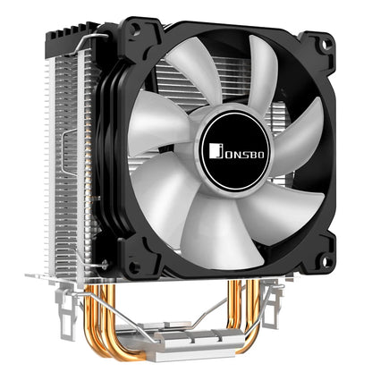 Jonsbo CR1200 RGB CPU Cooler — 2 Heat Pipe Tower with 9cm Colorful Fan for Intel LGA115X/775 & AMD AM4