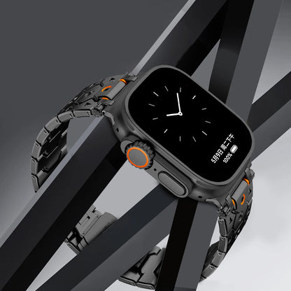 Luxury Titanium Metal Strap for Apple Watch — Stainless Steel Bracelet for Series 5-10 Ultra 2 (42mm-49mm)
