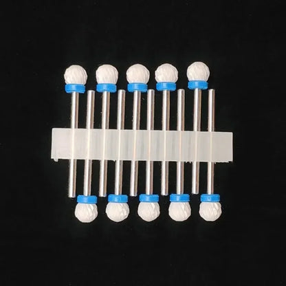 10PCS Ceramic Nail Drill Bits - Rotary Milling Cutters for Gel Polish Removal & Nail Grinding Machine Accessories