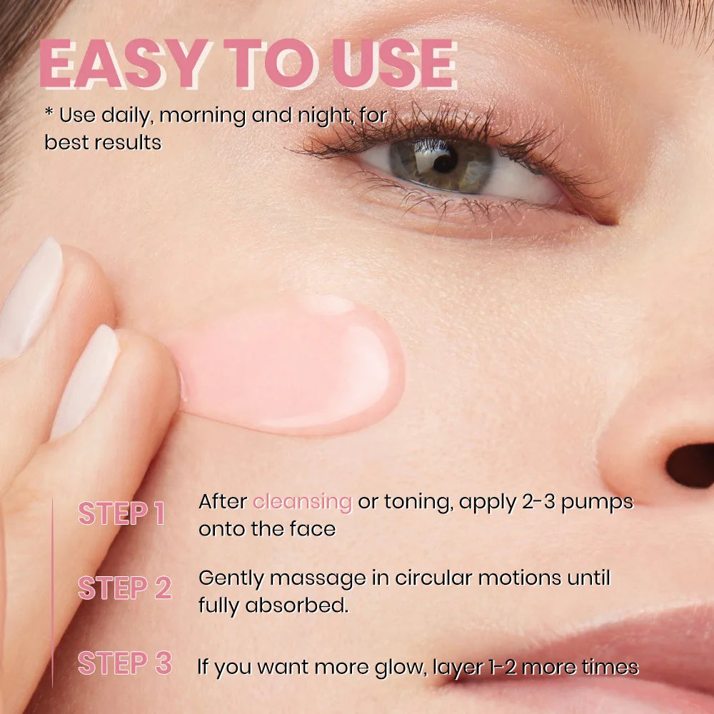 Collagen Peptide Pore-Perfecting Serum - Skin-Firming, Radiance-Boosting, and Plumping Korean Skincare Makeup Primer