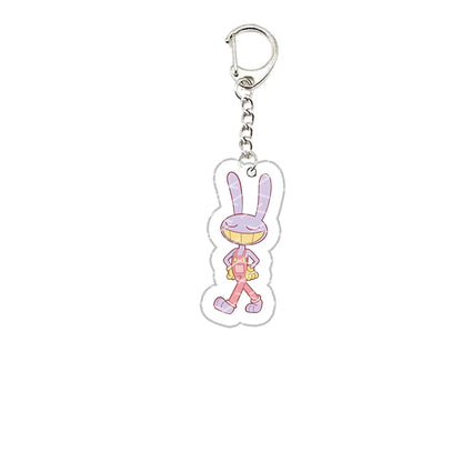 The Amazing Digital Circus Acrylic Keychain – Pomni, Jax, Ragatha, Gangle & Kinger Fan Gift Keyring for Bags & Accessories
