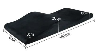 Beauty Salon Curved Extension Lash Bed Topper – Velvet Massage Table Mattress for Eyelash Extensions, Customizable