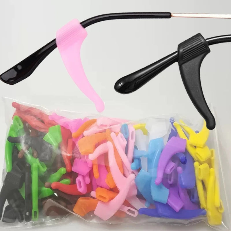 Anti-Slip Silicone Ear Hooks for Glasses | Elastic Eyewear Grip, Temple Holder & Fastener Accessories