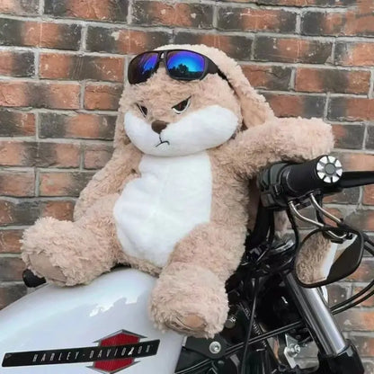 Large Angry Rabbit Plush Toy – Cute Kawaii Stuffed Animal Doll, Soft Plush for Room Decor & Birthday Gifts