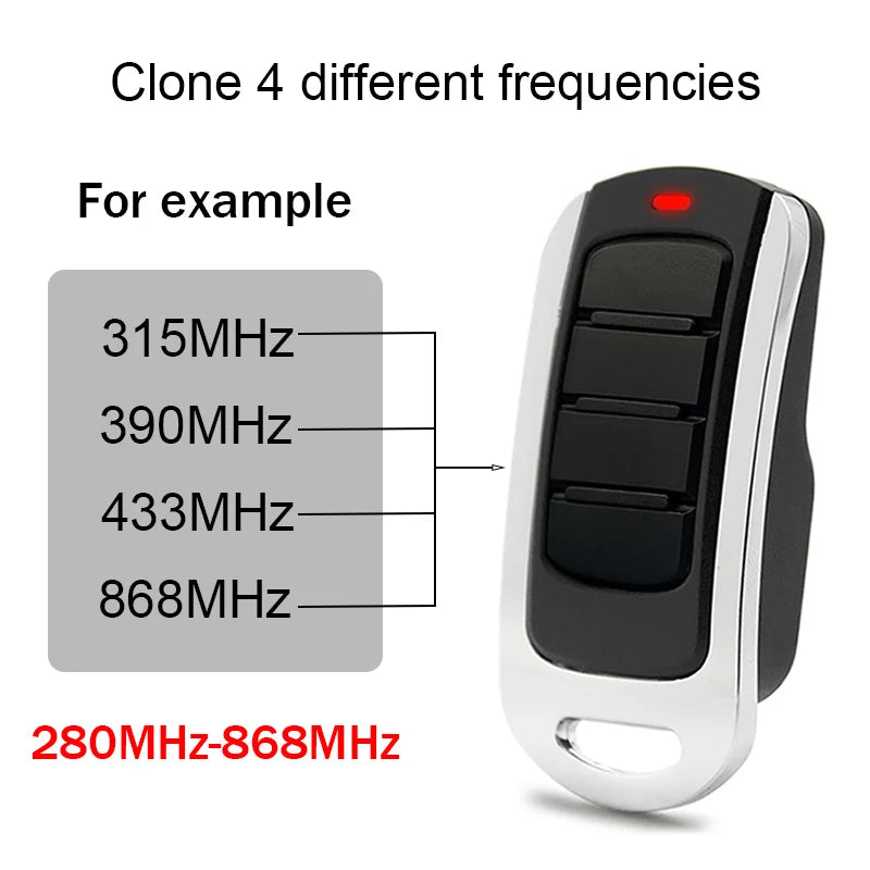Universal Garage Door Remote Control | 433MHz-868MHz Rolling Code Duplicator | 4-Button Gate & Opener Transmitter