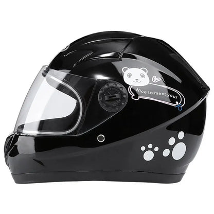 New Cute Children’s Full Face Helmet – Safety Bike & Motorcycle Helmet for Kids, Adjustable for Outdoor Sports, Four Seasons Protection