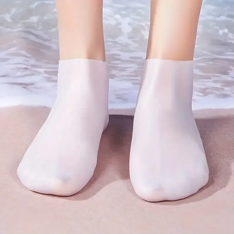 2PCS Silicone Foot Care Socks – Moisturizing, Softening Dry & Cracked Heels for Men & Women