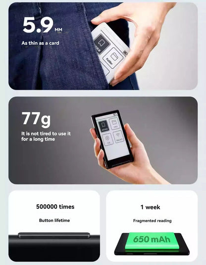 XTEINK X4 4.3" Portable E-Ink Reader — Magnetic, Lightweight, Ultra-Thin Screen, 800×480 Resolution 220PPI Set