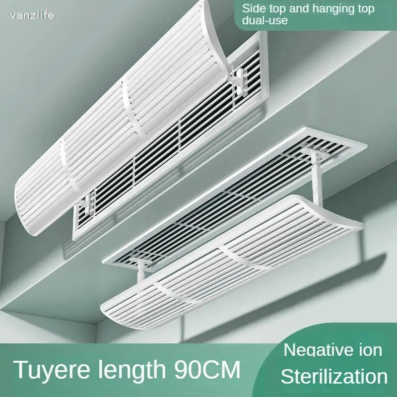 Central AC Air Conditioner Outlet Baffle – Universal Duct Windshield Deflector, Anti-Direct Blowing Grille