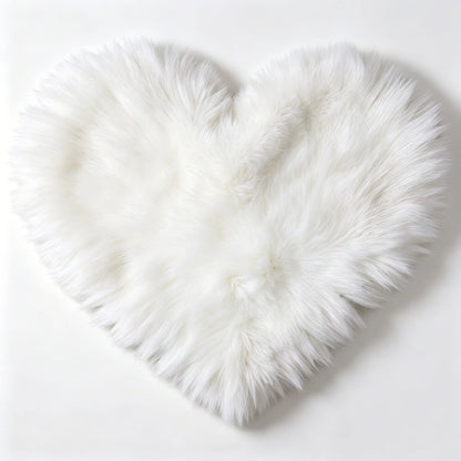 Ylsteed Heart-Shaped Faux Fur Baby Blanket - Soft Newborn Photography Prop & Photo Shoot Background Mat