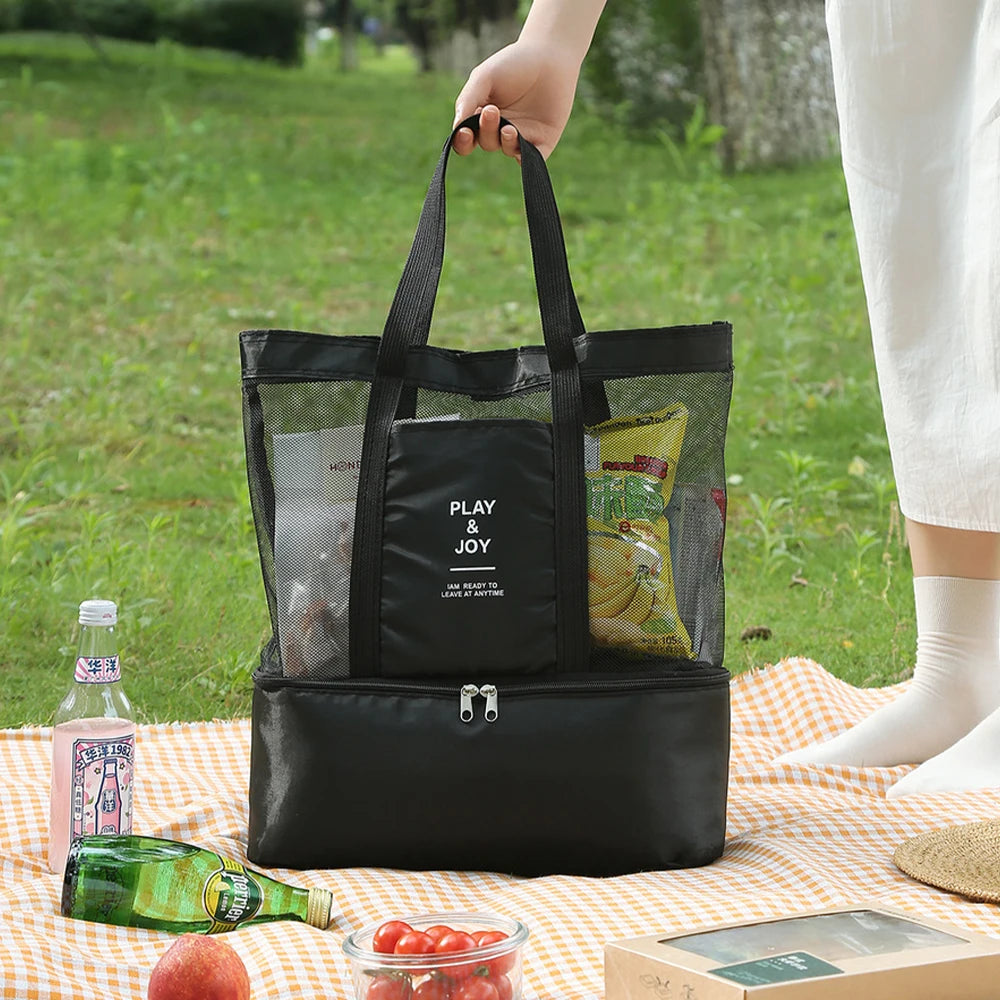 Multi-Functional Waterproof Bento Bag - Swimming, Travel Storage, Beach Bag, Insulated Double-Layer Picnic Ice Bag