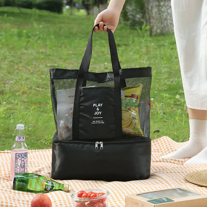 Multi-Functional Waterproof Bento Bag - Swimming, Travel Storage, Beach Bag, Insulated Double-Layer Picnic Ice Bag