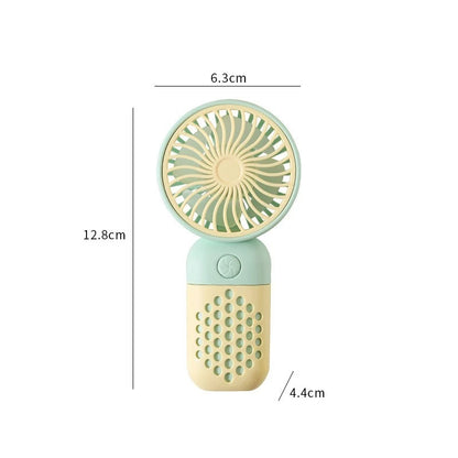 Mini Cartoon USB Handheld Fan – Portable Pocket-Sized Charging Fan for Home, Office, Outdoor & Student Dorm Use