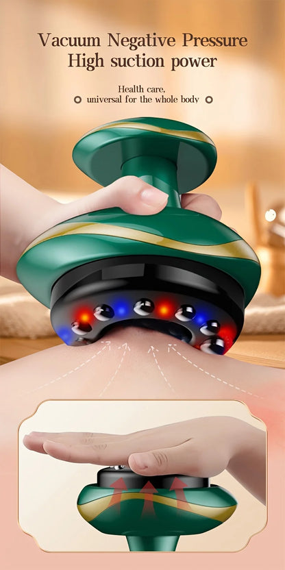 Electric Meridian Massage Brush – Full Body Cupping & Scraping Massager for Abdomen & Back Relief at Home