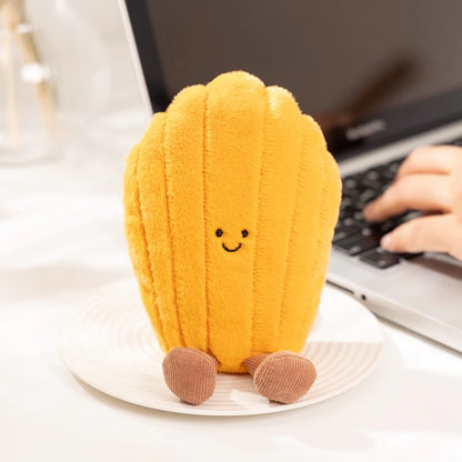 Cute Dessert Plush Toys – Soft Cake, Waffle, Pancake, Macaron, Éclair Stuffed Dolls for Kids Gift & Home Decor