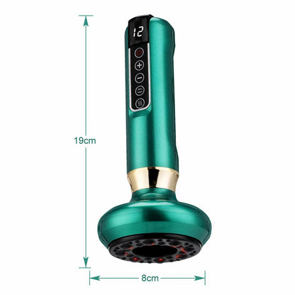 12/6 Levels Intelligent Vacuum Cupping Massager – Negative Pressure Heating Wireless Scraping Apparatus for Meridian Relaxation