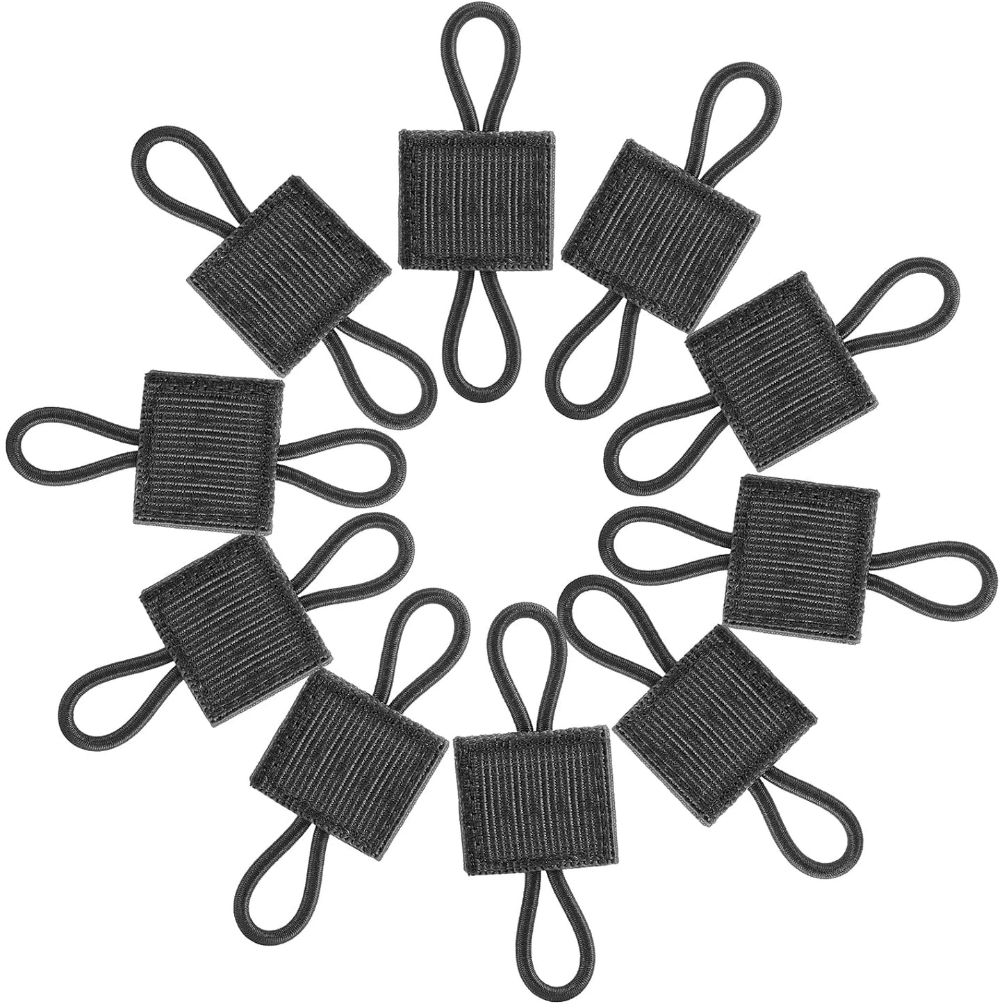 4/10Pcs MOLLE Elastic Retainer Straps - Tactical Webbing Attachment Buckles for Antenna, Flashlight & Gear Organization