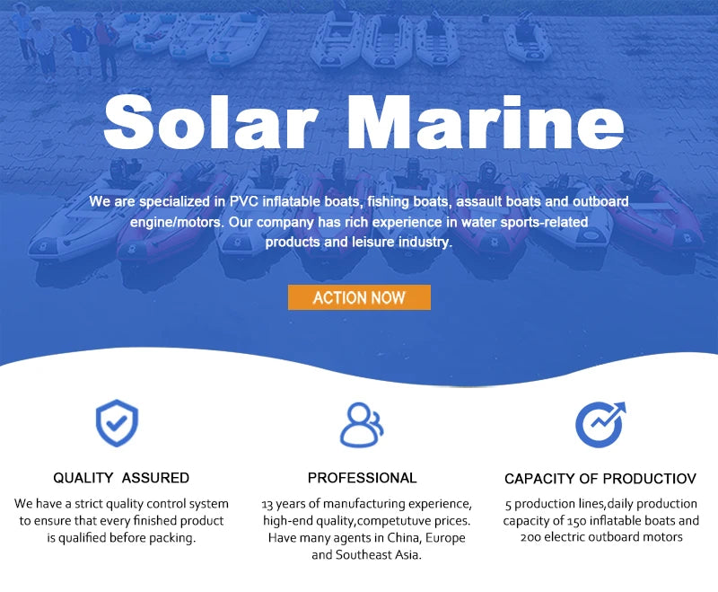Solarmarine 2M Inflatable Boat – 2-Person PVC Fishing Kayak Canoe with Free Accessories for Surfing & Drifting