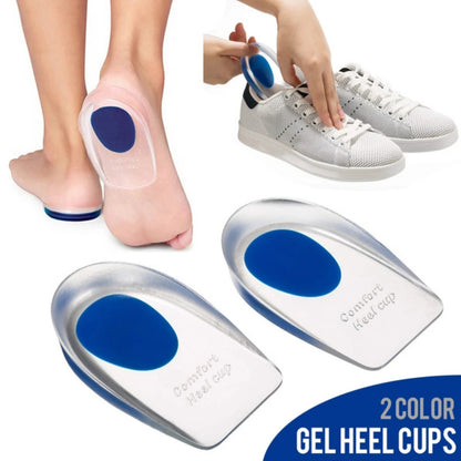Medical Silicone Heel Protector Insoles – Inserts for Heel Spur Relief, Plantar Fasciitis Pain & Pressure Reduction
