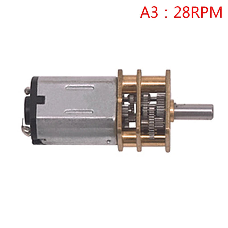 Mini N20 Gear Motor - 3V-12V Full Metal Gearbox DC Motor with High Torque for DIY Robots