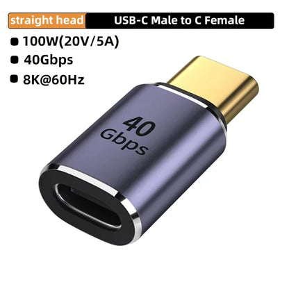 USB-C 4K OTG Adapter - 100W Fast Charging 40Gbps Data Transfer Extension Connector