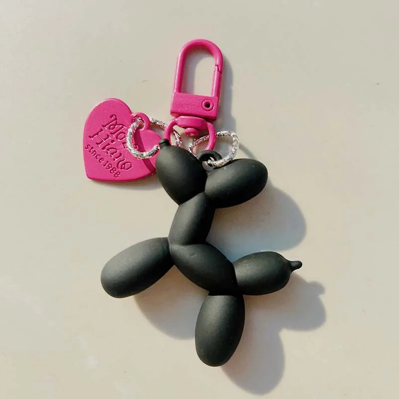 Jelly Balloon Dog Keychain - Cute Cartoon Dog Pendant Charm for Keys, Bags & Unisex Gifts