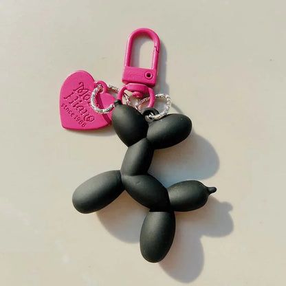 Jelly Balloon Dog Keychain - Cute Cartoon Dog Pendant Key Ring Gift for Unisex