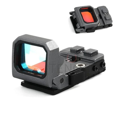 Mini Red Dot Sight - Flip Up Compact Reflex Optic Scope with 20mm 1913 Mount for Glock MOS Pistols & Hunting Rifles