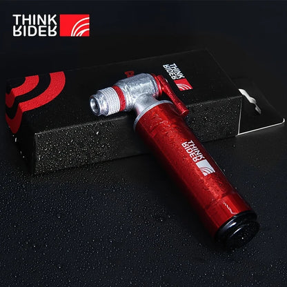 ThinkRider Mini CO2 Bike Pump - Aluminum Bicycle Inflator with Schrader & Presta Adapter