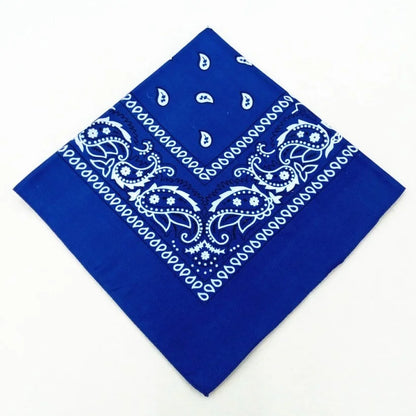 Unisex Cotton Bandana – Paisley Cowboy & Biker Headband, Wrist Wrap & Hair Scarf for Men & Women