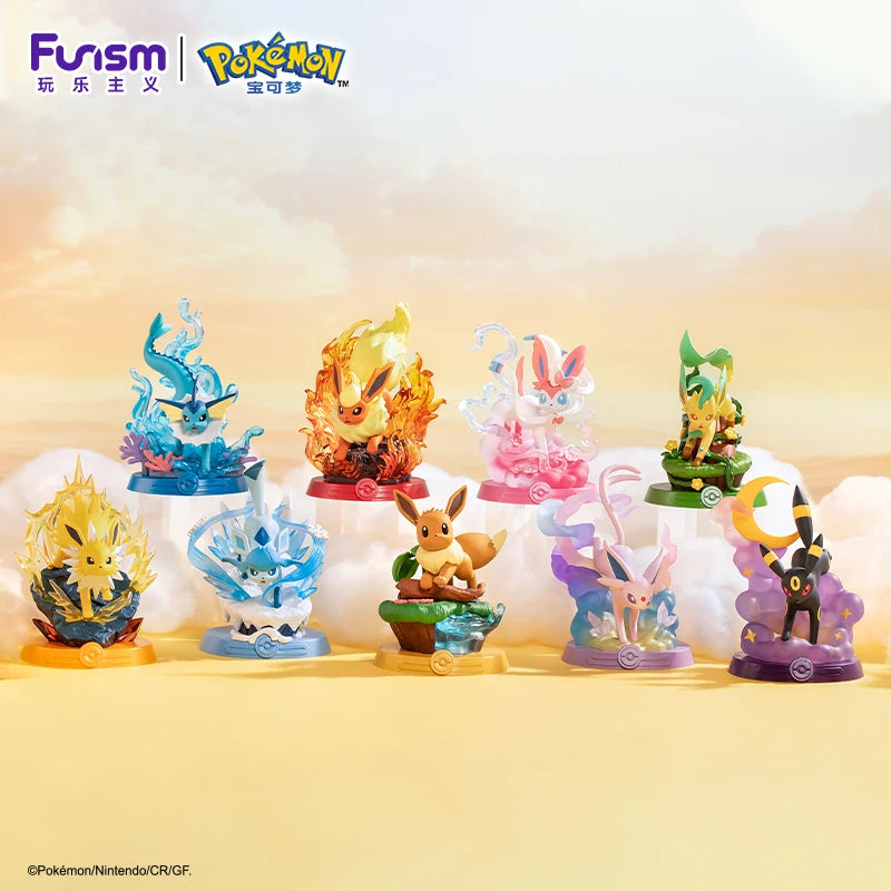 Anime Pokémon Funism Adventure Eevee Family Blind Box – Jolteon & Sylveon Action Figure Toy Gift