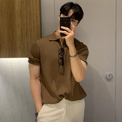 Men's Golf Polo Shirt - Summer Slim Fit Quick Dry Breathable Sports Casual Top